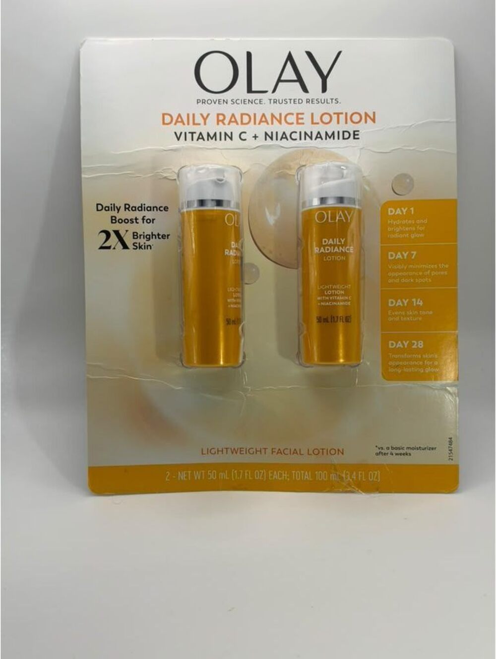 OLAY DAILY RADIANCE VITAMIN C NIACINAMIDE 2-PACK 1.7 OZ